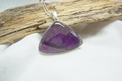 PENDENTIF AMETHYSTE TRAPICHE ARGENT (ref 1)