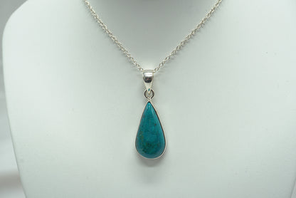 PENDENTIF CHRYSOCOLLE SERTI ARGENT (5 grammes)