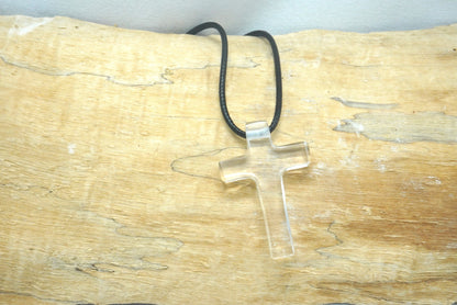 PENDENTIF CROIX CRISTAL DE ROCHE