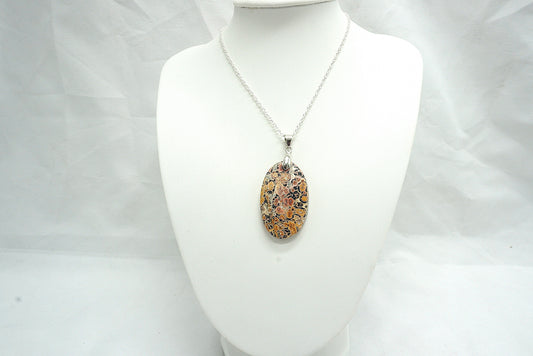 PENDENTIF JASPE LEOPARD (ref 1)