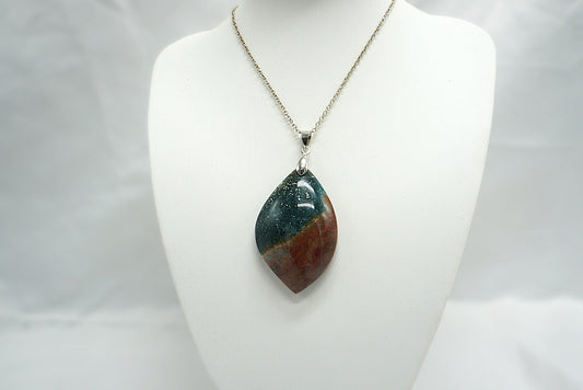 PENDENTIF JASPE OCEAN (Jaspe Orbiculaire) (ref 3)