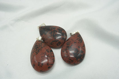 PENDENTIF OBSIDIENNE ACAJOU