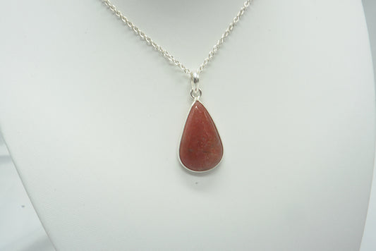 PENDENTIF PIERRE DE SOLEIL NATURELLE SERTI ARGENT (ref 2)