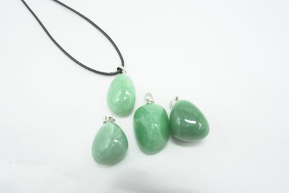 PENDENTIF PIERRE ROULEE AVENTURINE VERTE