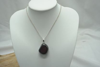 PENDENTIF PIERRE ROULEE HEMATITE