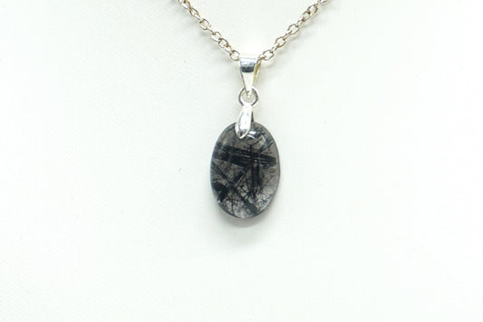 PENDENTIF QUARTZ TOURMALINE (ref 2)