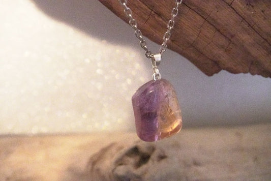 PENDENTIF AMETRINE PIERRE ROULEE